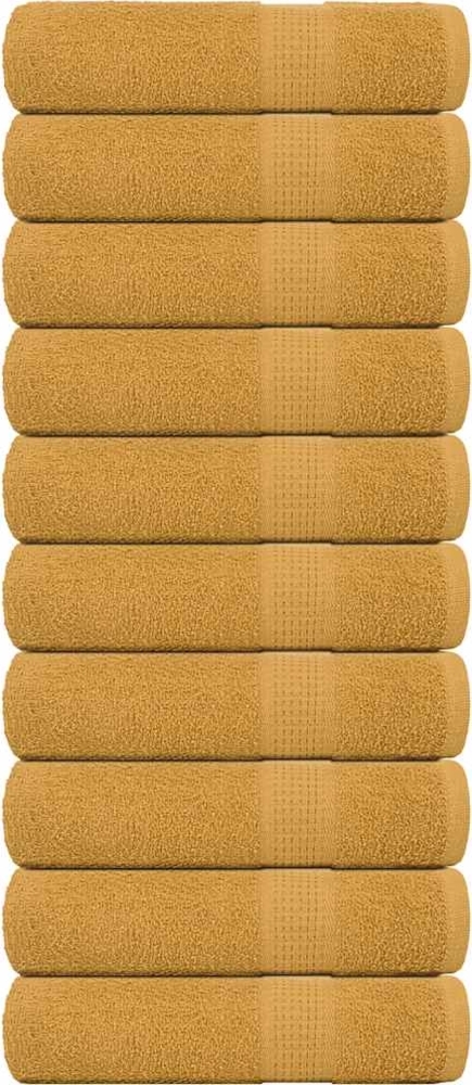 Handtücher 10 Stk. Golden 50x100 cm 360 g/m² 100% Baumwolle 136808 Bild 1