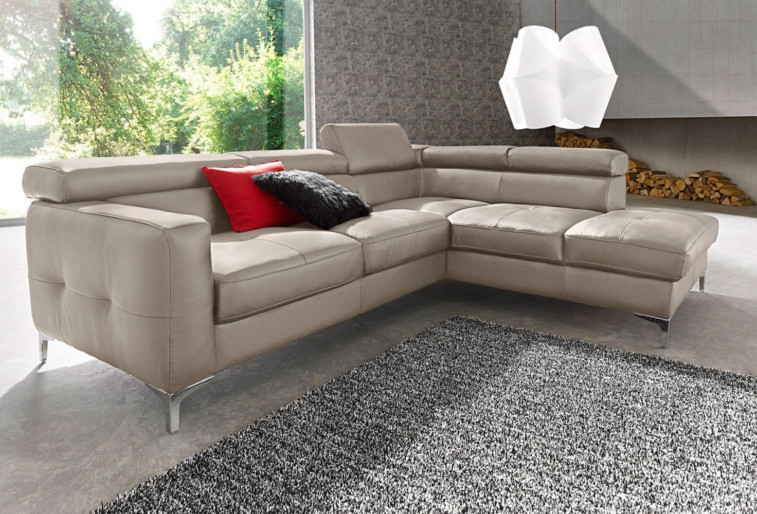COTTA Ecksofa Sammy L-Form, inklusive Kopfstützen-Höhenverstellung, wahlweise mit Bettfunktion Bild 1