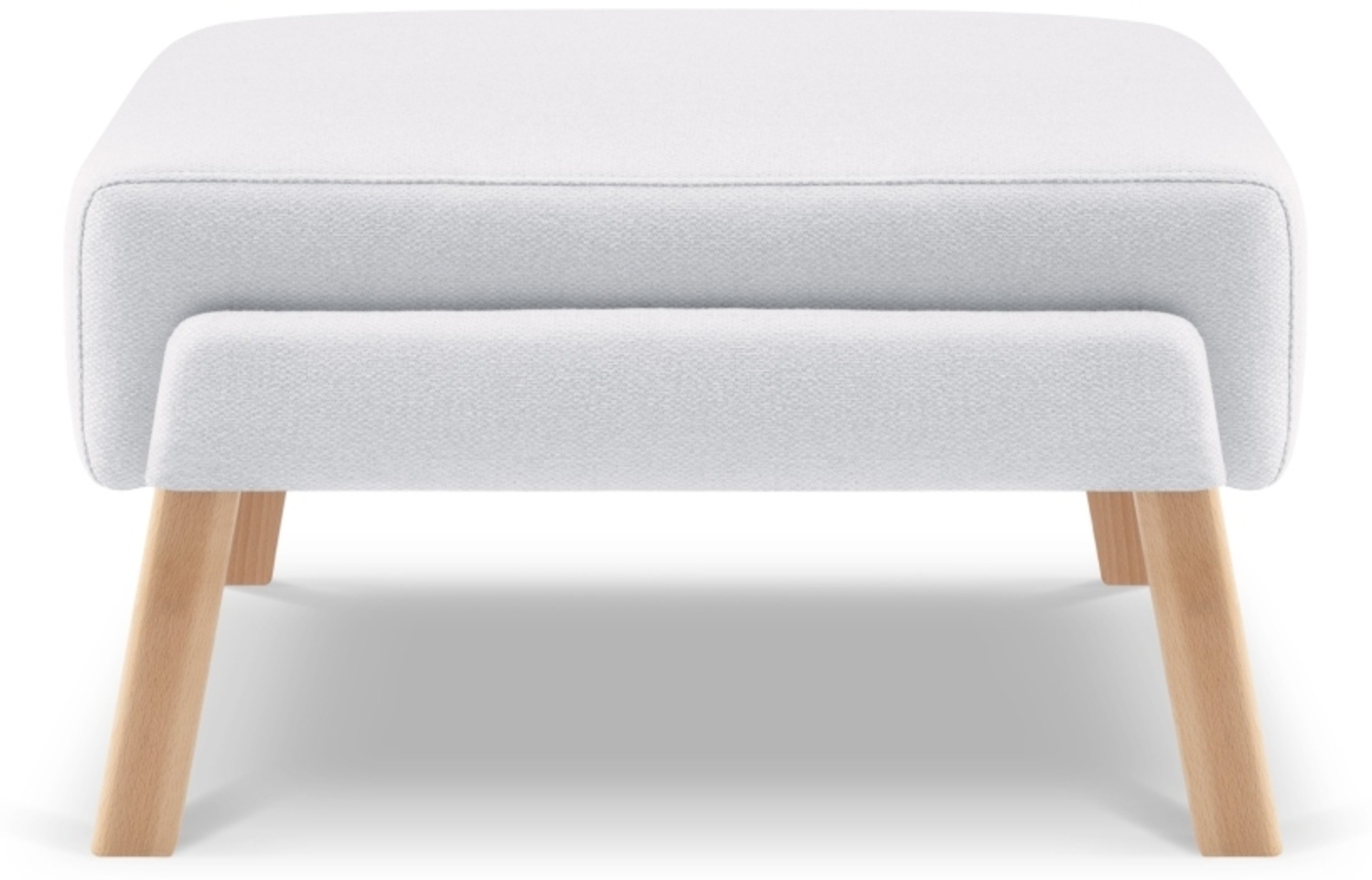 Micadoni Hocker Salto 1-Sitzer Strukturierter Stoff Hellgrau Bild 1