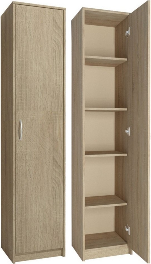 Home Collective Regal mit 5 Ebenen Aktenschrank mit 4 Einlegeböden und 1 Tür, in mattem Finish Standregal 39 cm breit sonoma Bild 1