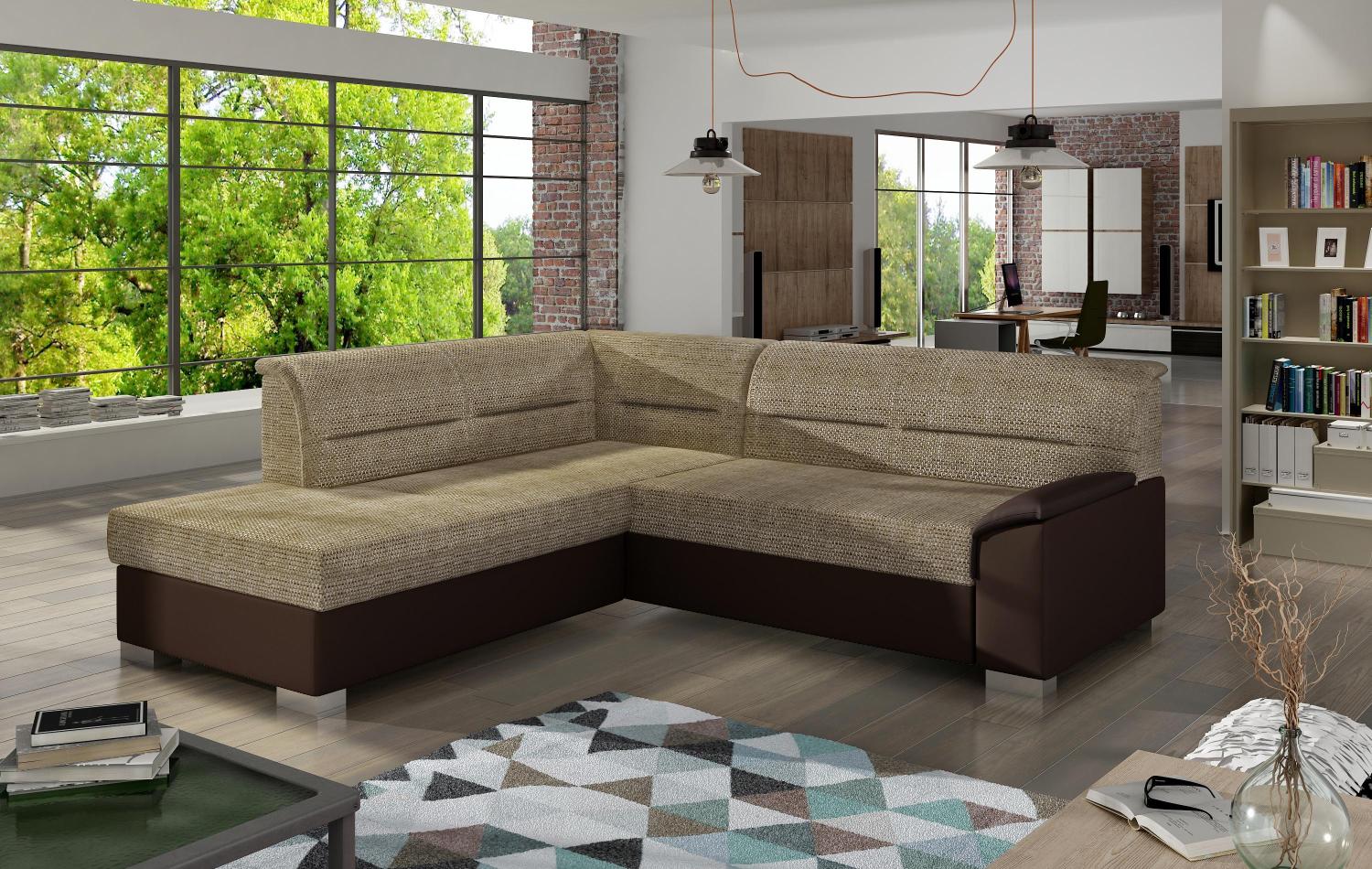 Wohnideebilder Bergen Beige Ecksofas & Eckcouches BR08 Bild 1