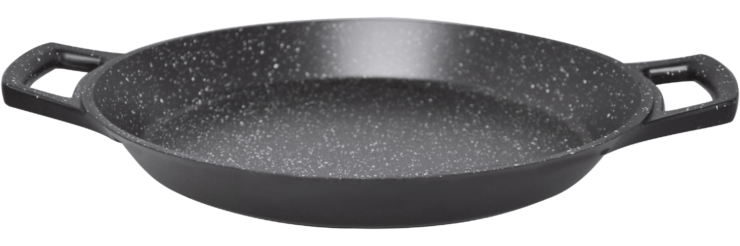 Aluguss Paellapfanne Pfanne Paella Ø40 Induktion Bratpfanne Grillpfanne mit zwei Handschuhen Bild 1