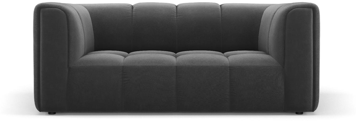 Micadoni Sofa Serena 2-Sitzer Samtstoff Grau Bild 1