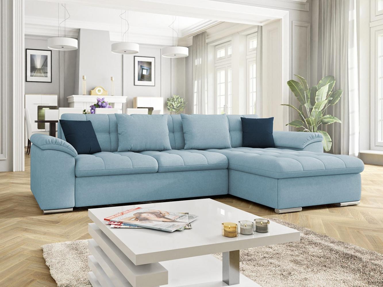 Ecksofa Diana, Seite: Rechts, Farbe: Uttario Velvet 2960 + Uttario Velvet 2960 + Uttario Velvet 2967 Bild 1