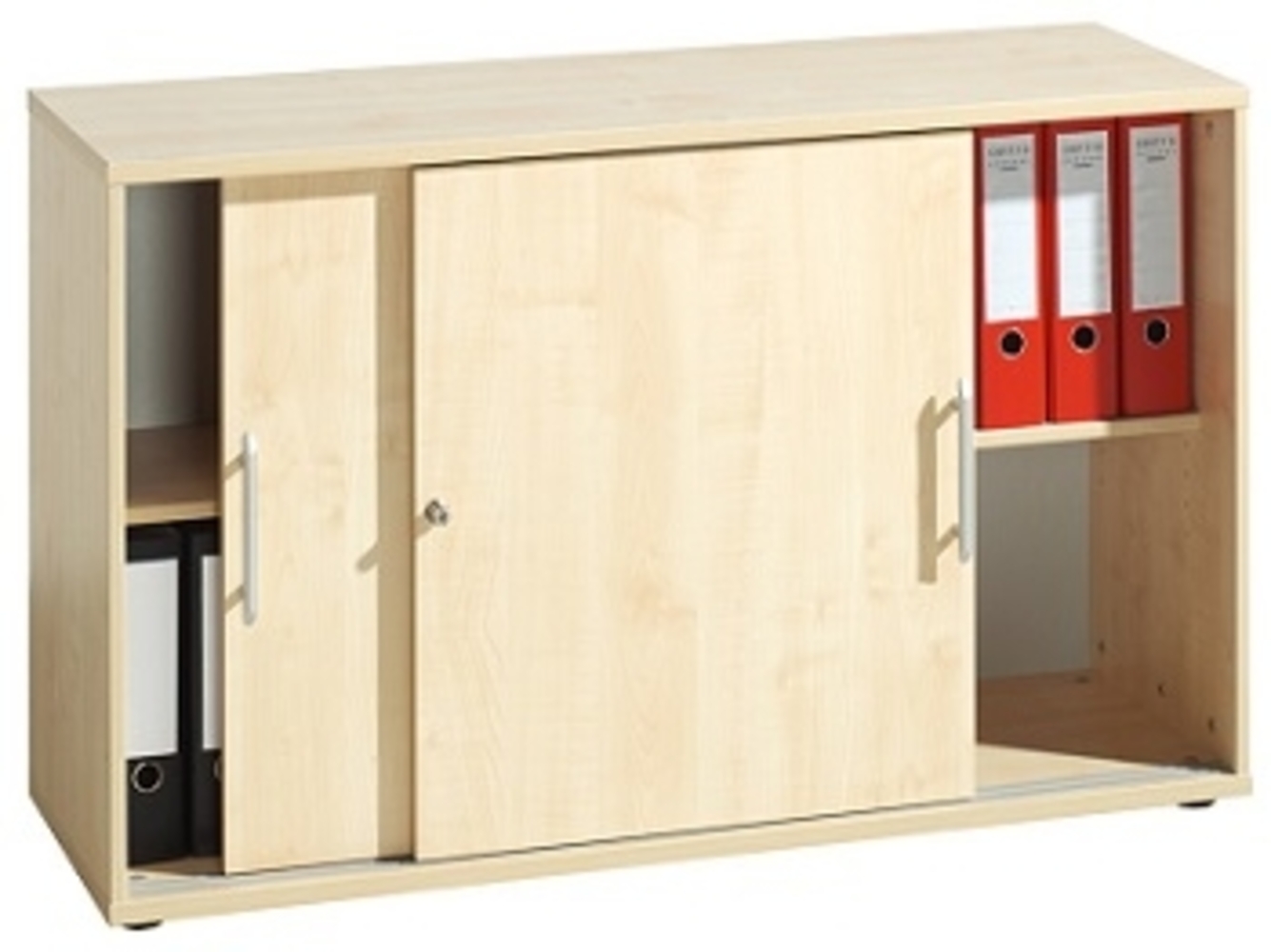 Schiebetürschrank 2 Ordnerhöhen, 120cm CE Ahorn Bild 1