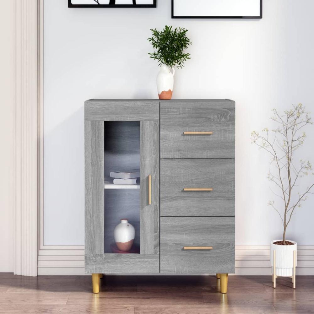 Sideboard Grau Sonoma 69,5 x 34 x 90 cm Holzwerkstoff [817364] Bild 1