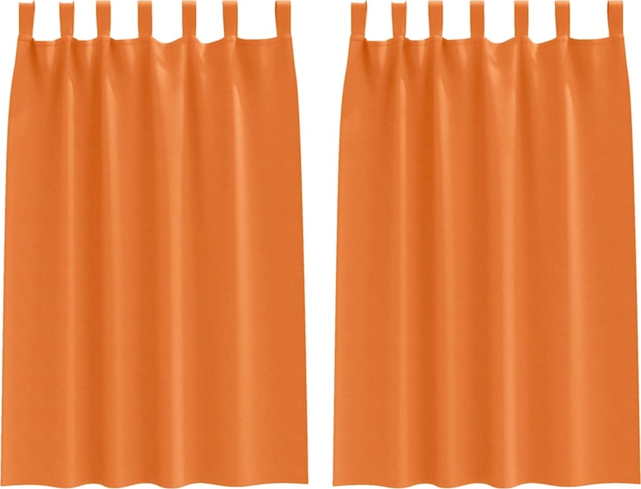 vidaXL Verdunkelungs-Vorhänge mit Ringen 2 pcs Helles Orange 4107619 Bild 1