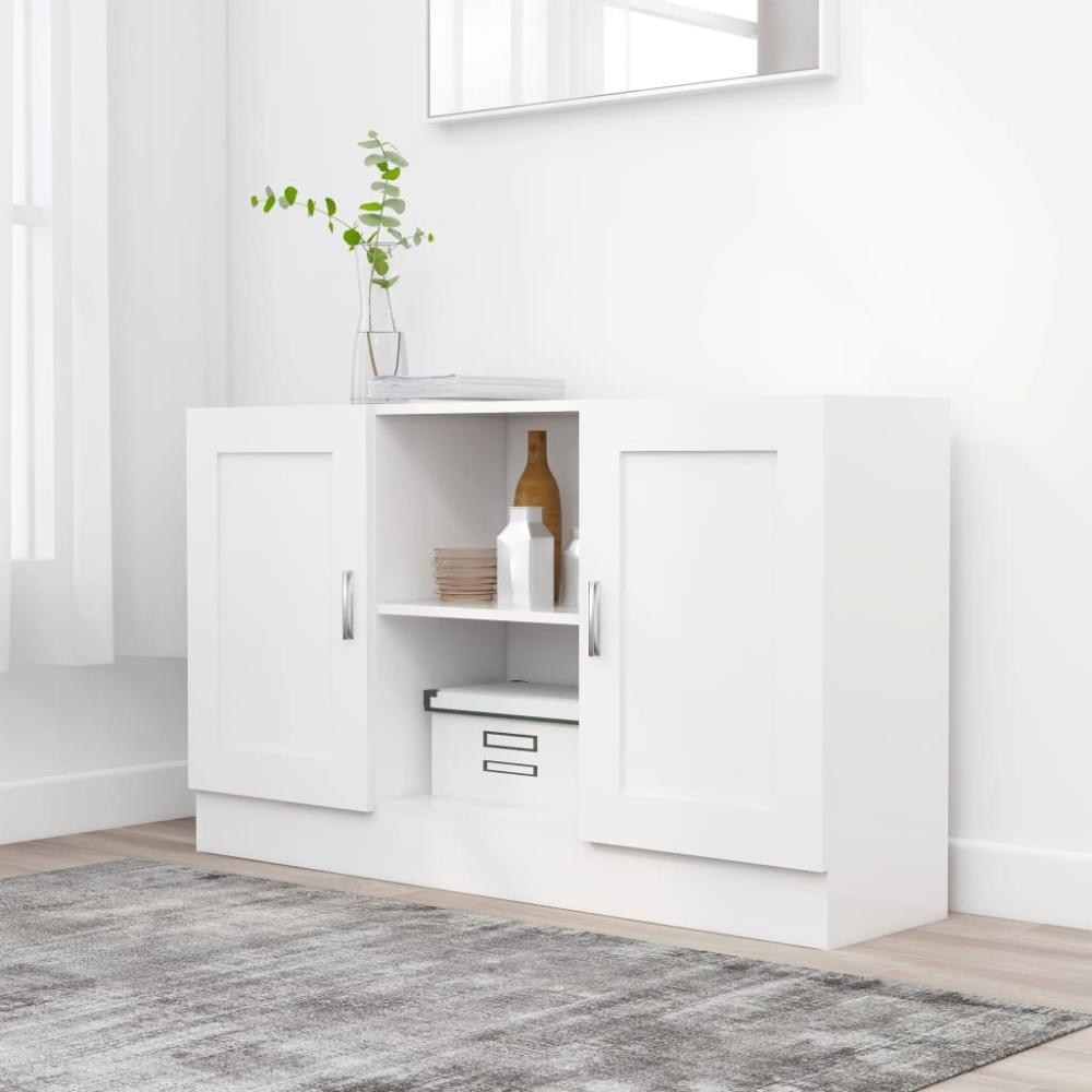 vidaXL Sideboard Weiß 120x30,5x70 cm Holzwerkstoff 802777 Bild 1