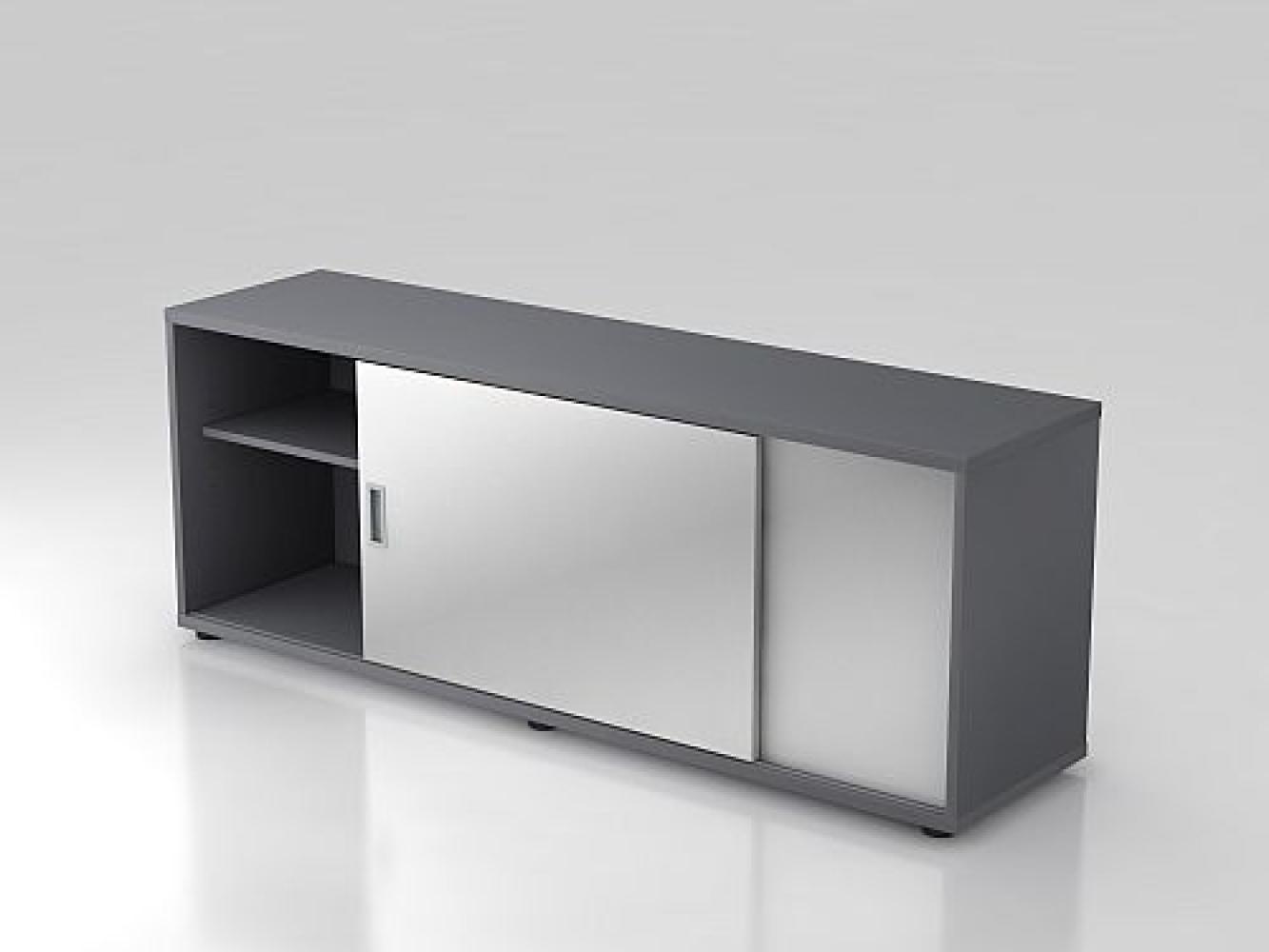 Sideboard 1,5OH beids. nutzbar Graphit / Silber Bild 1