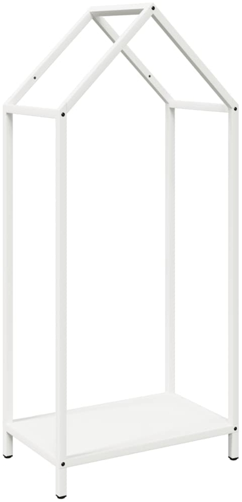 vidaXL Brennholzregal Weiß 40x25x90 cm Kaltgewalzter Stahl 864296 Bild 1