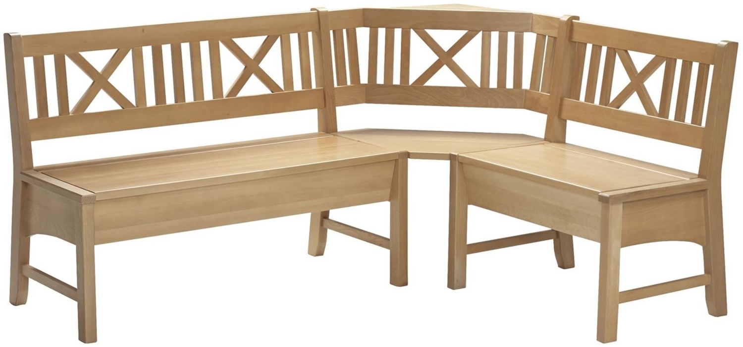 Eckbank Deborah aus Massivholz 224 x 177 x 87 Küchenbank massiv Buche lackiert 12147-224177 Bild 1