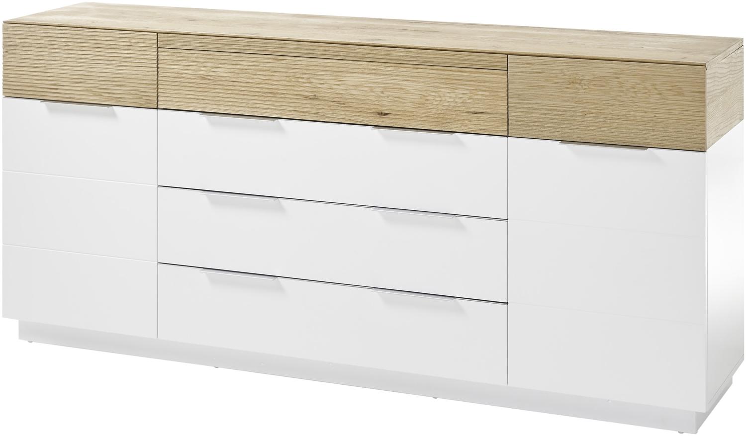 Sideboard >DUBAI-I< (BxHxT: 182x83x40 cm) in weiß, holzfarben Bild 1