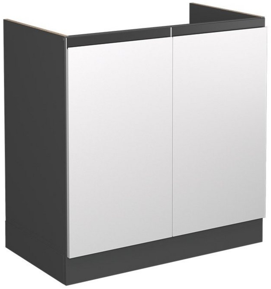 Vicco Spülenunterschrank Küchenschrank Küchenmöbel R-Line J-Shape 80 cm modern (Anthrazit-Weiß) Bild 1