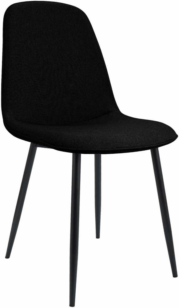 CLP Esszimmerstuhl Maryam gepolstert mit Rückenlehne,schwarz Stoff Bild 1