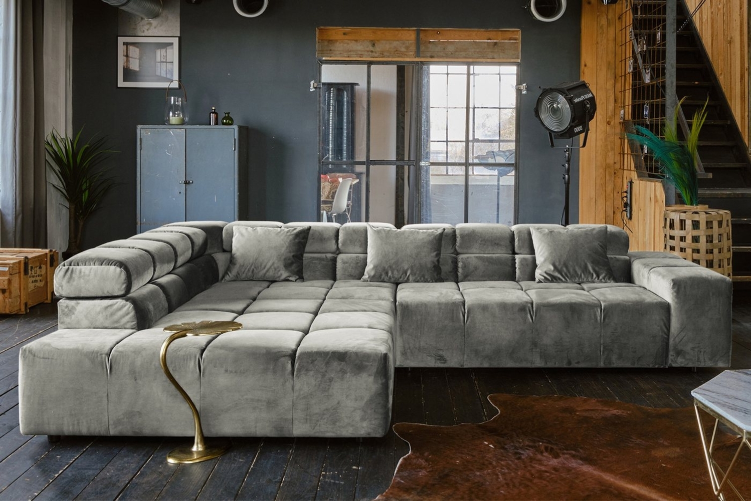 KAWOLA Ecksofa NEVADA, Couch L-Form rechts oder links, mit oder ohne Sitzvorzug Velvet Bild 1