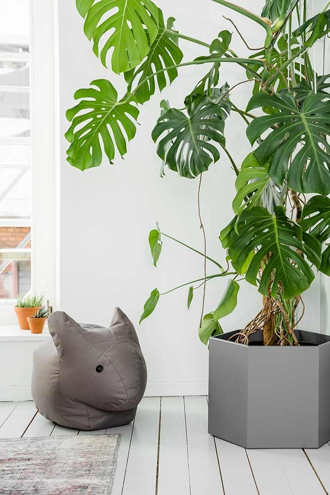 Kindersitzsack Maus dunkelgrau Bild 1