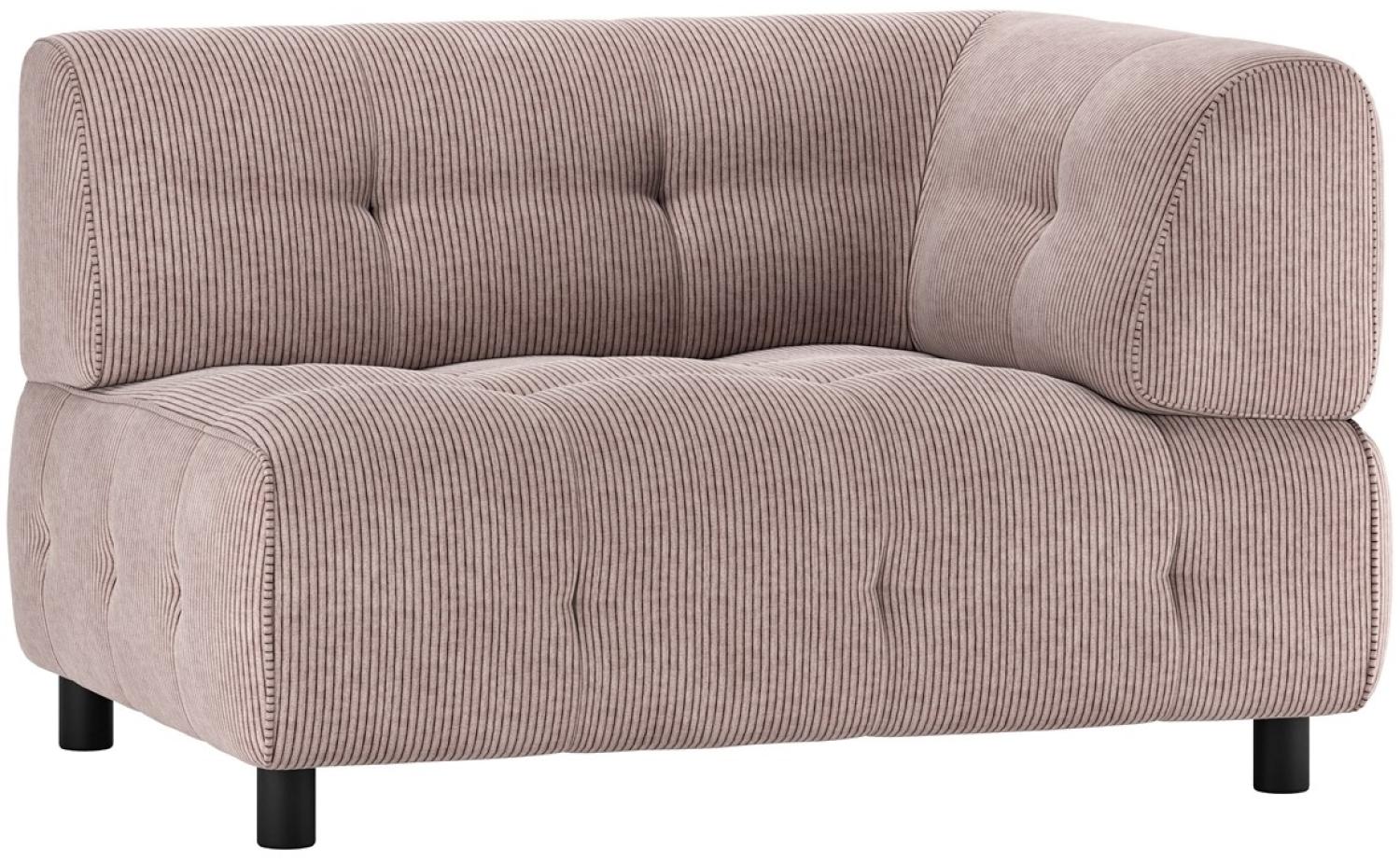 Modulsofa Louis aus Rippstoff Rechts, Rosa Bild 1