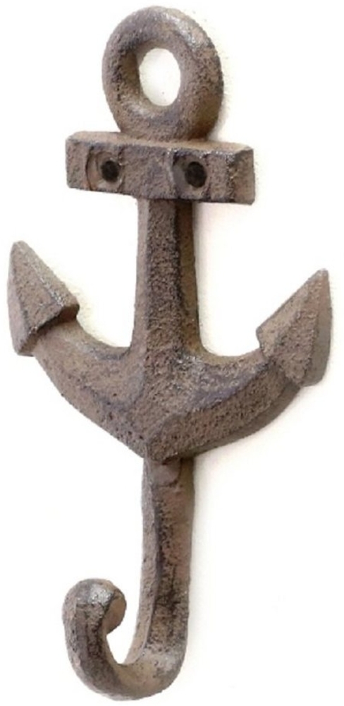 Linoows Wandhaken Wandhaken "Anker", Kleiderhaken, Maritimer Haken, alle Räume, (1-St), Wandhaken im Marinestil aus Gusseisen Bild 1