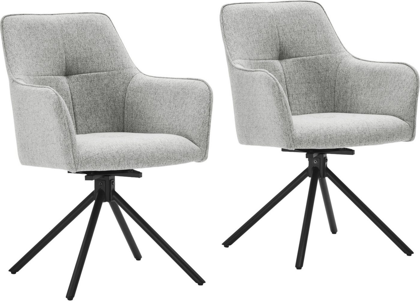OTTO home Drehstuhl Haily (Set), hochwertiger Strukturstoff, robustem Metallgestell Bild 1