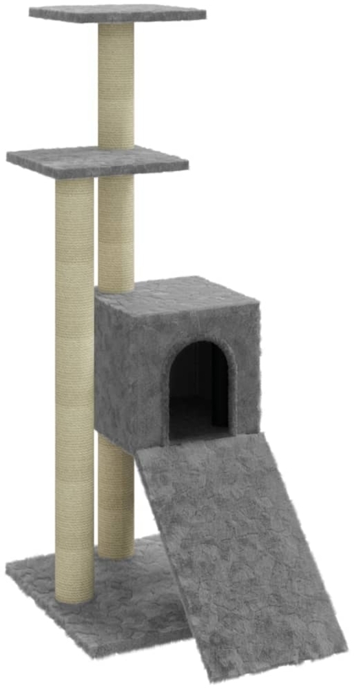 vidaXL Kratzbaum mit Sisal-Kratzsäulen Hellgrau 92 cm 171513 Bild 1