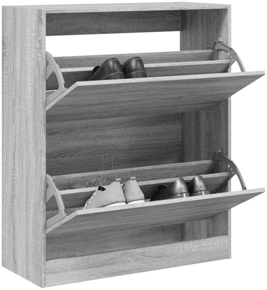 vidaXL Schuhschrank Grau Sonoma 80x34x96,5 cm Holzwerkstoff 839971 Bild 1