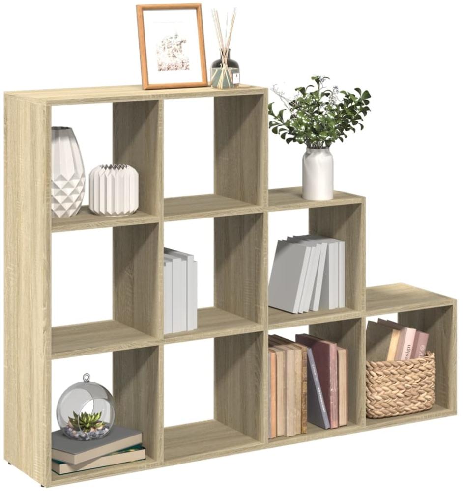 vidaXL Raumteiler-Bücherregal 3 Stufen Sonoma-Eiche 137,5x29x103,5 cm 857978 Bild 1