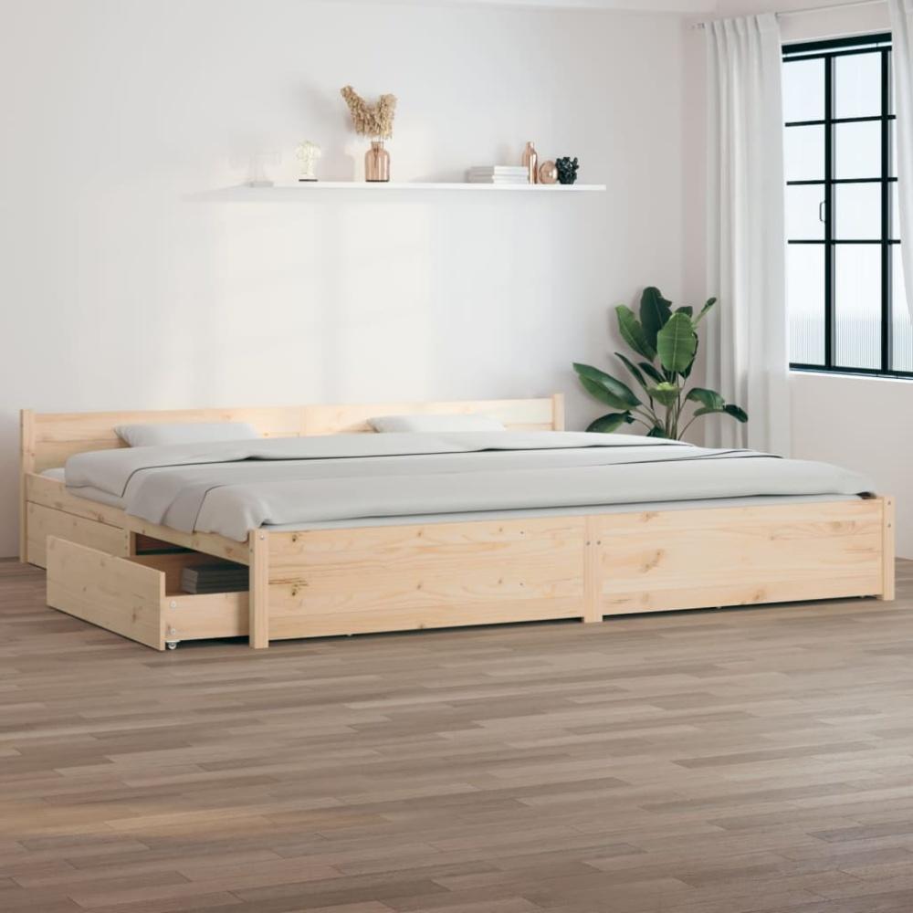 vidaXL Bett mit Schubladen 180x200 cm 6FT Super King [3103574] Bild 1