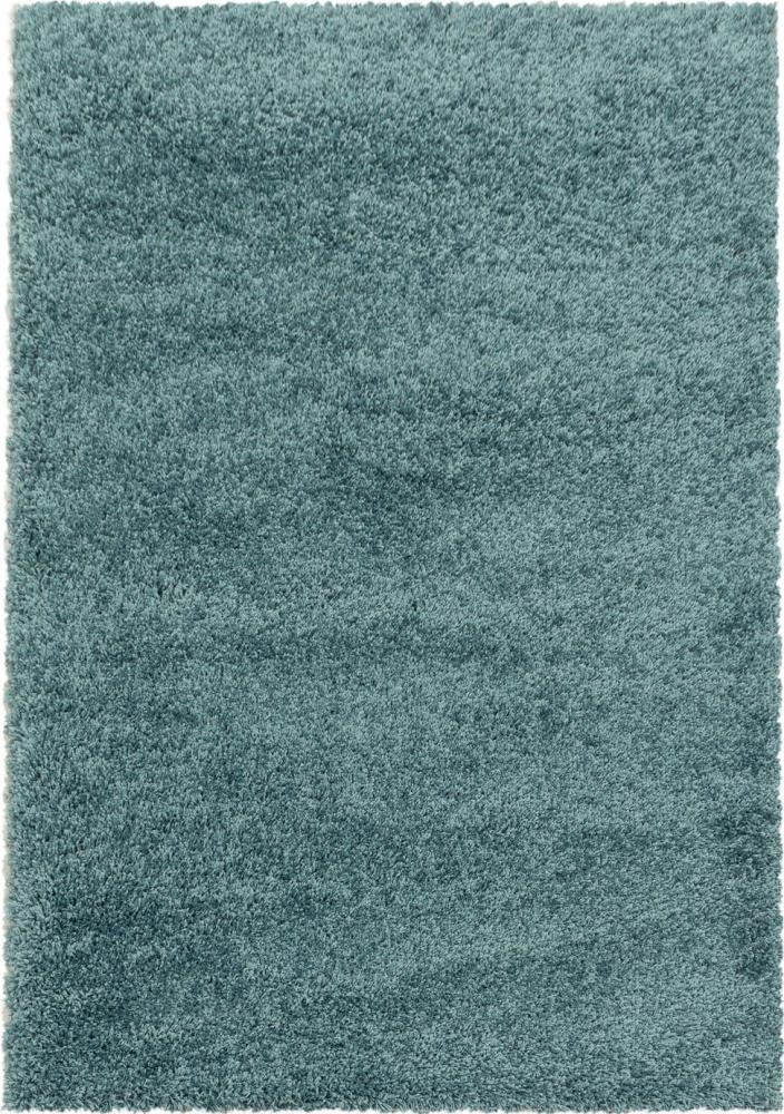 Hochflor Teppich Sima rechteckig - 140x200 cm - Blau Bild 1