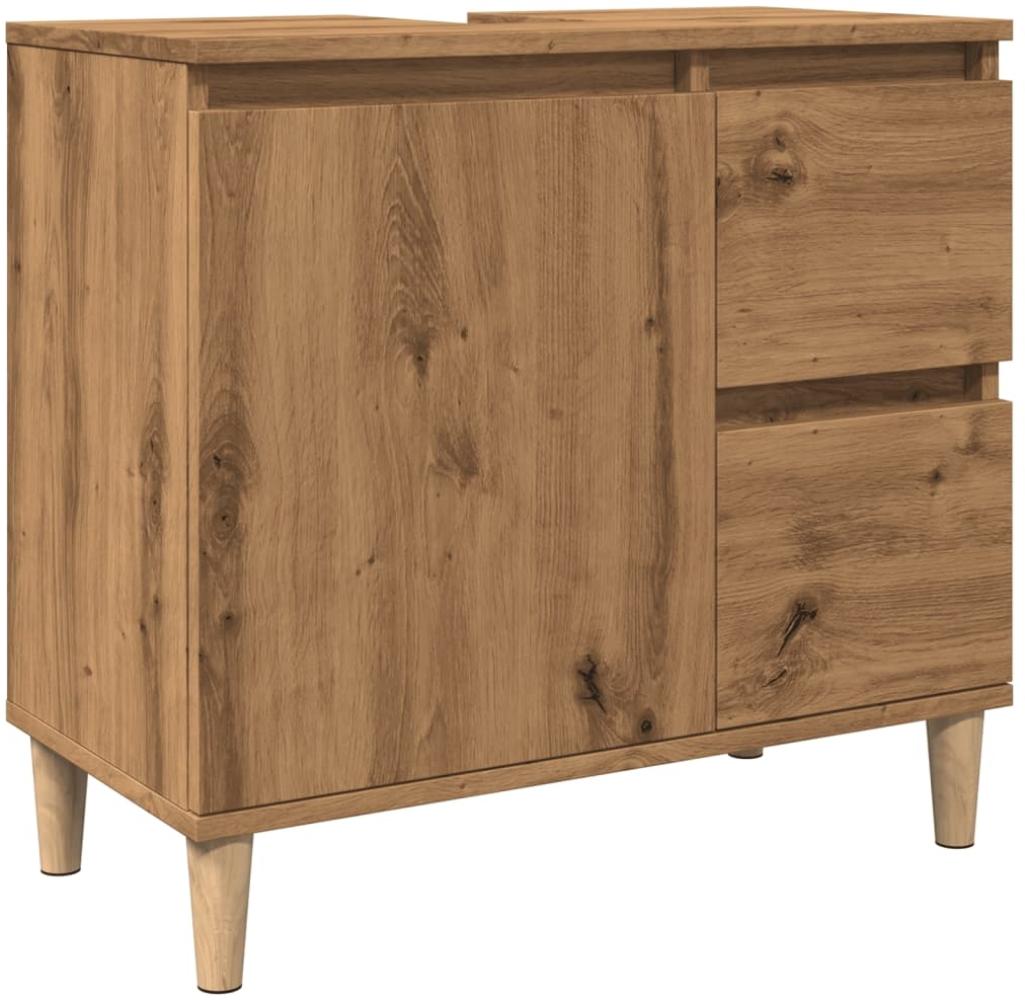 vidaXL Waschbeckenunterschrank Artisan-Eiche 65x33x60 cm Holzwerkstoff 857121 Bild 1