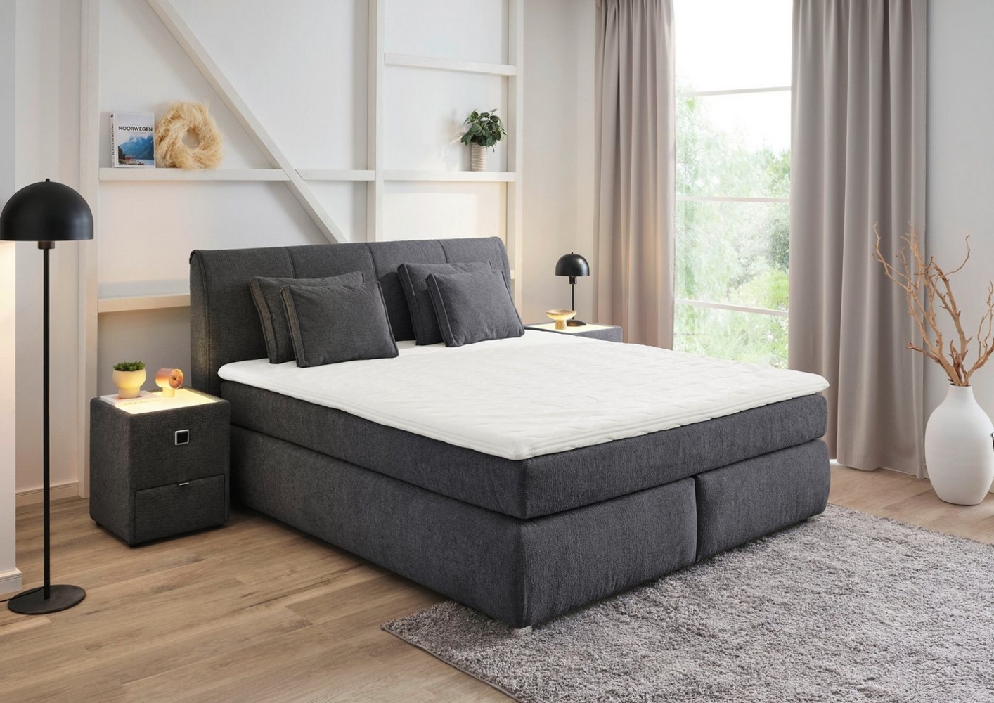 Jockenhöfer Gruppe Boxspringbett "Carla", OTTOs Choice! Topseller, wahlweise mit oder ohne Bettkasten, inkl. 4 Kissen, erhältlich in den Breiten 160 & 180cm Bild 1