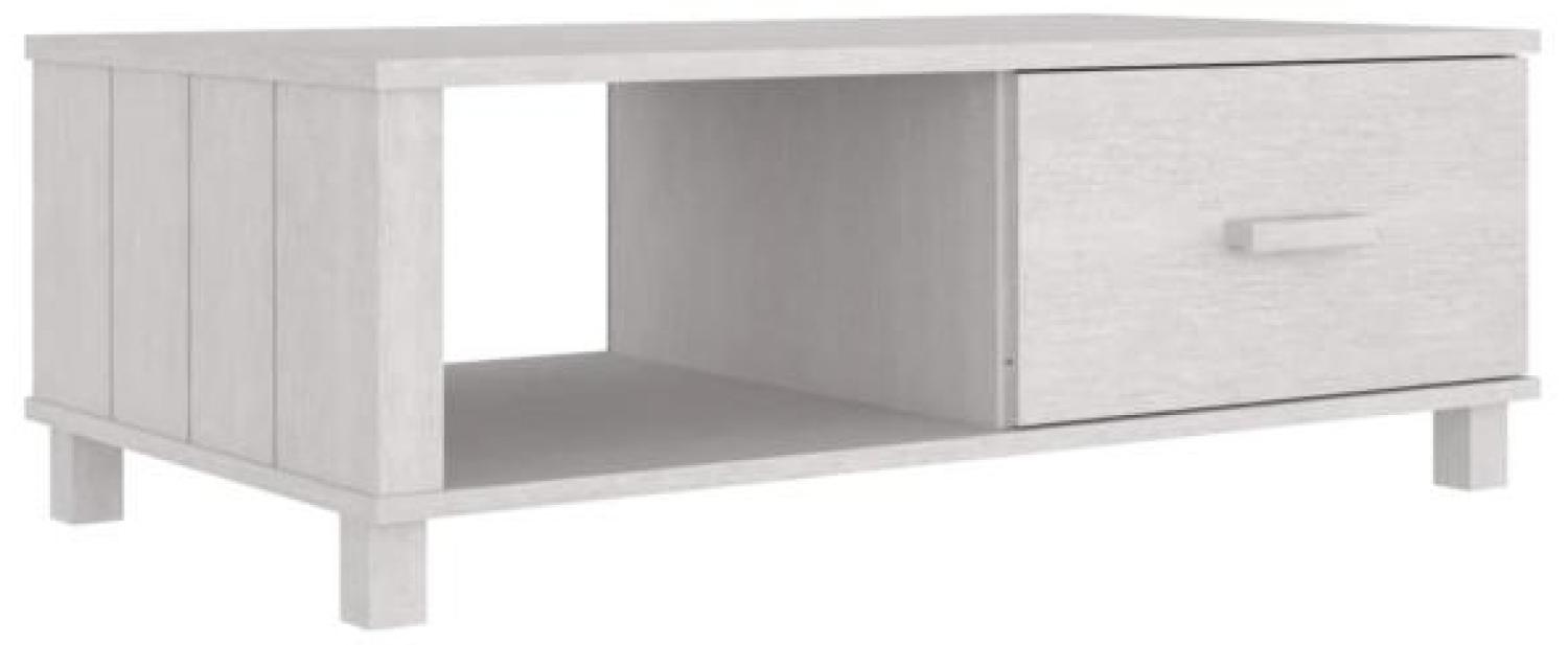 vidaXL Couchtisch HAMAR Weiß 100x55x35 cm Massivholz Kiefer 340453 Bild 1