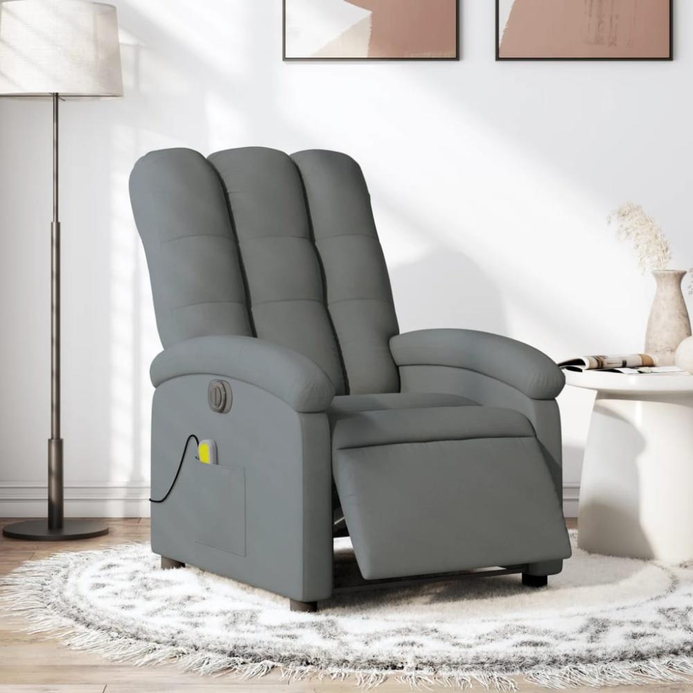 vidaXL Massagesessel Elektrisch Dunkelgrau Stoff 3204081 Bild 1