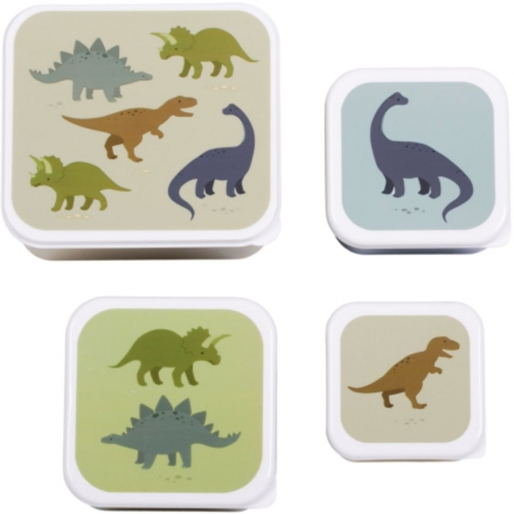 A Little Lovely Company Lunchbox 4er Set Dinosaurier Bild 1