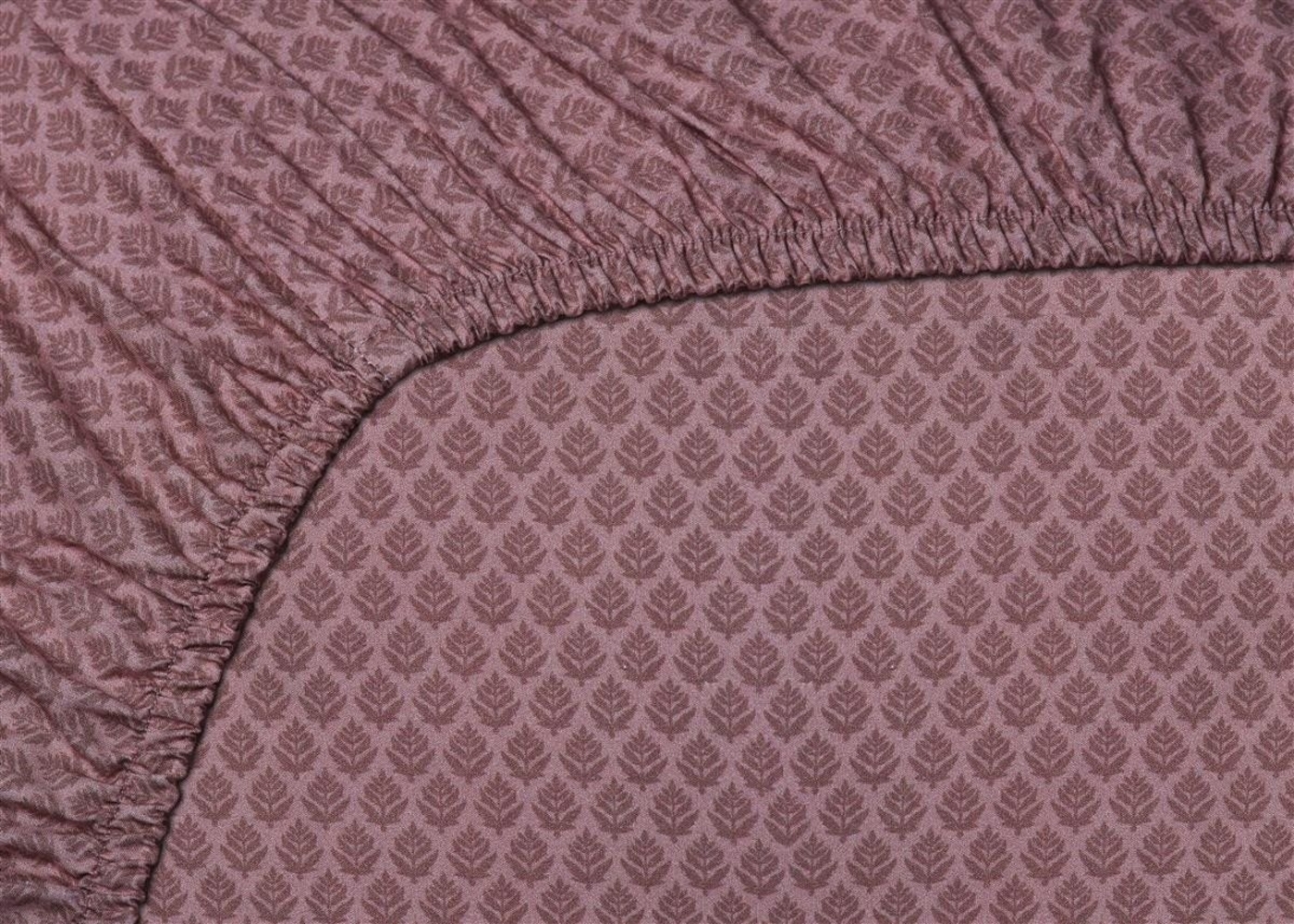 PiP Studio Spannbettlaken Thousand Leaves_Mauve_UV_UV_100x200 HH: 25 1 Spannbettlaken 100x200, Baumwolle, Gummizug: rundum Gummi, (1 Stück), Spannbettlaken Spannbetttuch mit Rundumgummi Bild 1