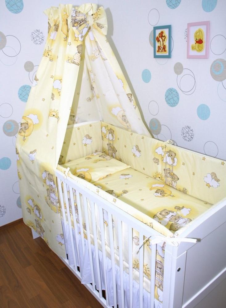 Primawela Babybettwäsche Baby Bettset- 6 teiliges mit 420 Nestchen Vollstoff Himmel Bettwäsche Bild 1