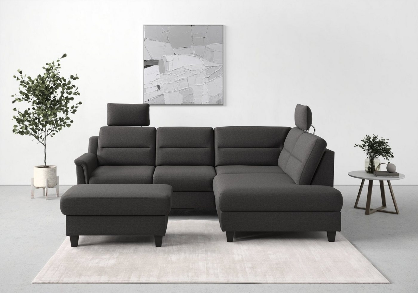 sit&more Ecksofa Farö L-Form, inklusive Federkern, wahlweise mit Bettfunktion und Bettkasten Bild 1