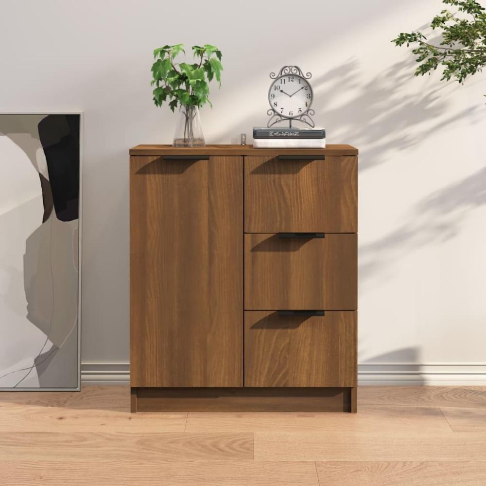 Sideboard Braun Eichen-Optik 60 x 30 x 70 cm Holzwerkstoff [816990] Bild 1