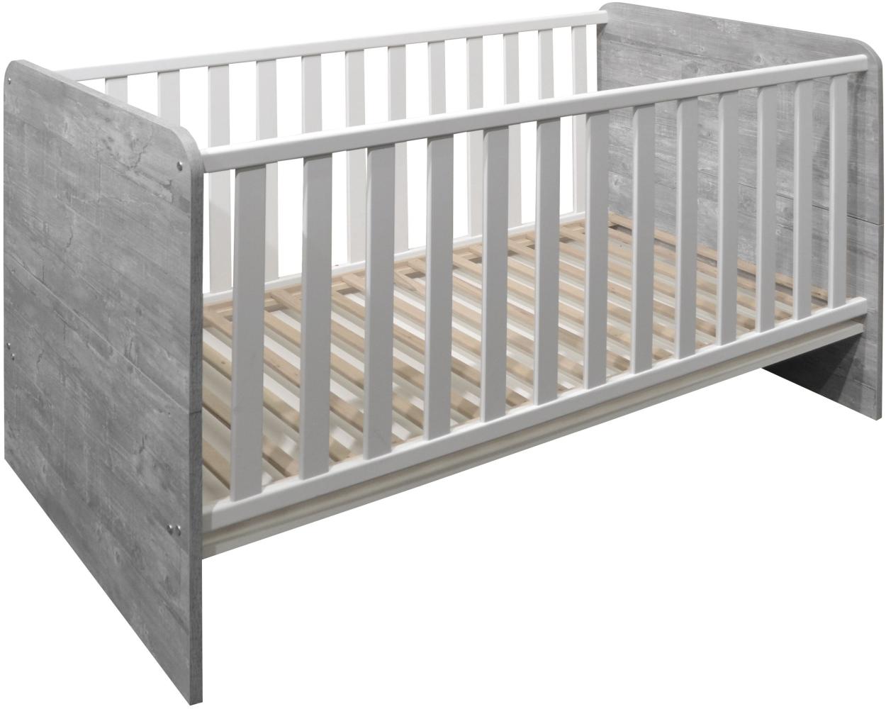 Mäusbacher Babybett PARIS BHT 144 x 93 x 78 cm braun Kinderbett Sprossenbett Kombi-Kinderbett Kombikinderbett Kinder-Kombibett Bild 1