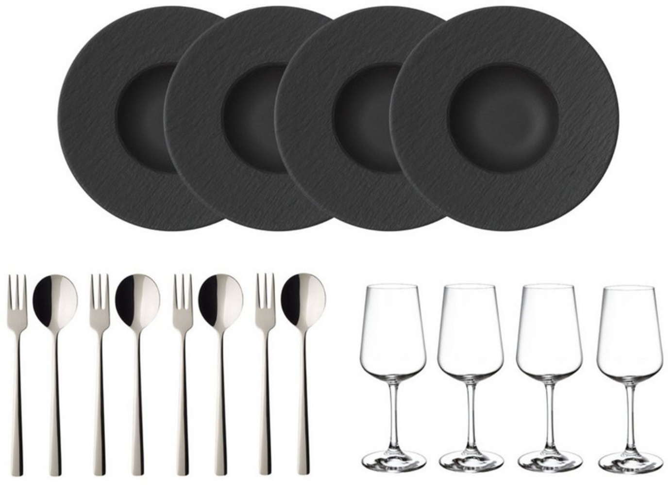 Villeroy & Boch Manufacture Rock Pasta-Set 12-teilig Bild 1