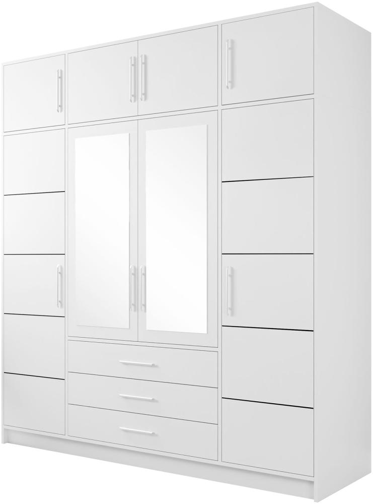 Kleiderschrank Bado 4D, Farbe: Weiß Bild 1