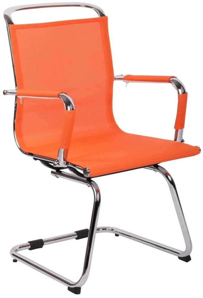 CLP Besucherstuhl Barnet Mesh mit Freischwinger Gestell,orange Bild 1