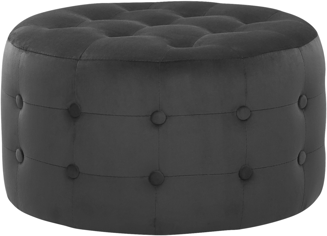 Pouf Samtstoff ⌀ 55 cm schwarz TAMPA Bild 1