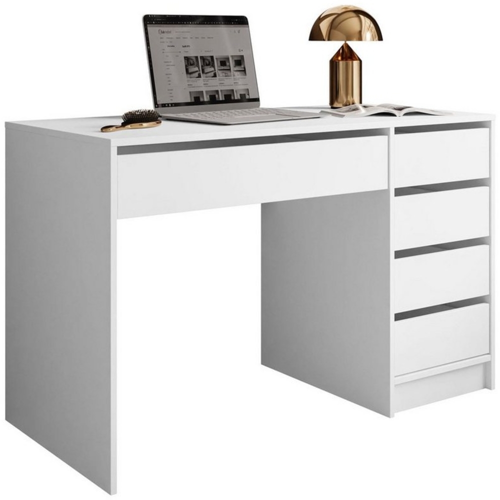 Lookway Schminktisch MADA MATT Schreibtisch mit Schubladen und matter Oberfläche (1x Schreibtisch), Breite: 120cm Bild 1