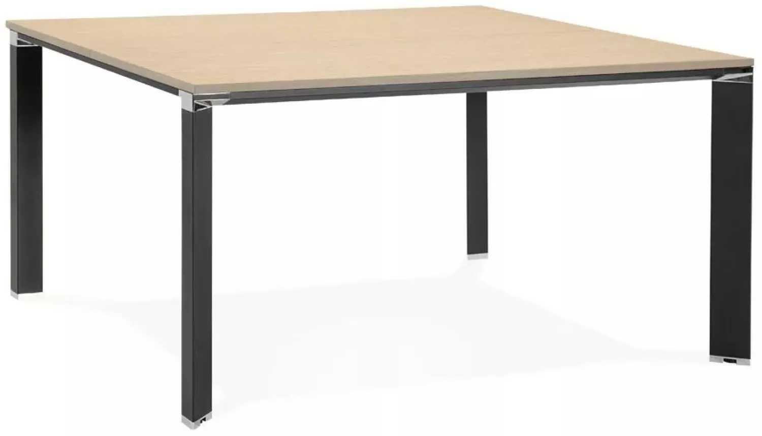 Kokoon Design Schreibtisch Efyra Holz Natur und Schwarz 140 cm Bild 1