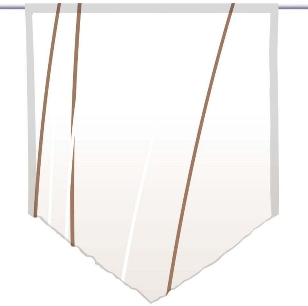 gardinen-for-life Scheibengardine Linea cappuccino up dark Scheibenhänger spitz Bild 1