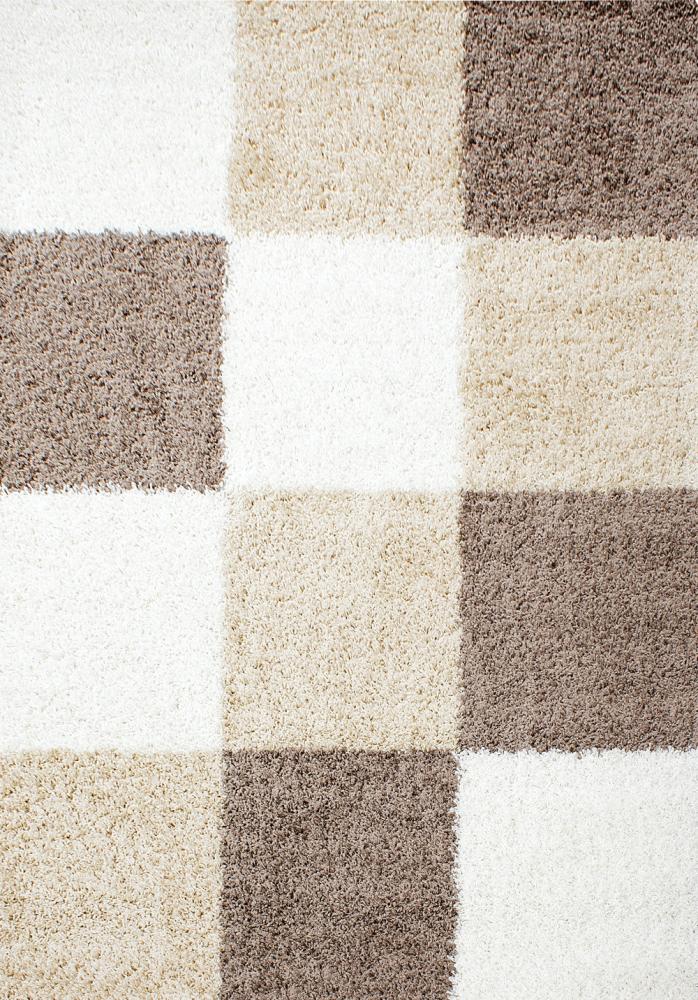 Hochflor Teppich Lux rechteckig - 160x230 cm - Mokka Bild 1