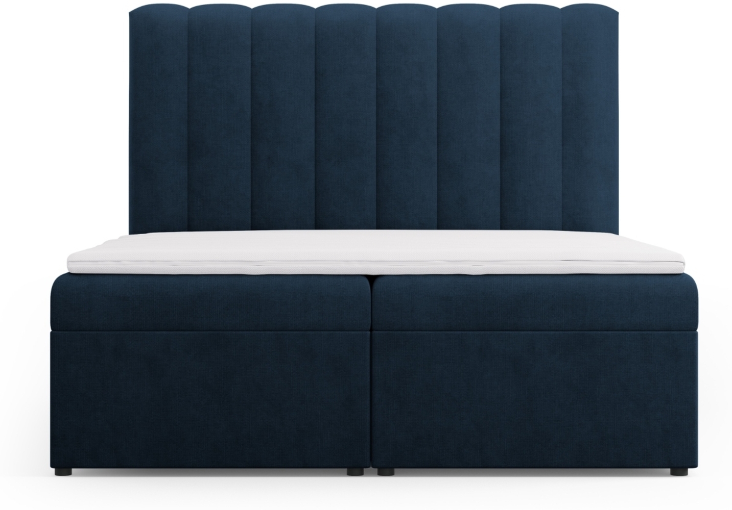 Micadoni Boxspringbett Kelp Strukturierter Stoff Königsblau 160x200 Bild 1