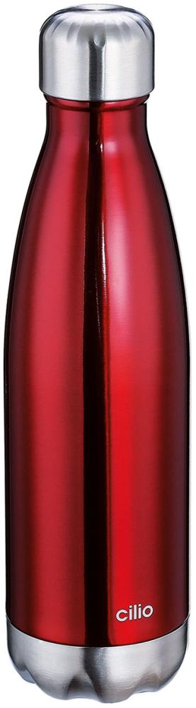 Isolierflasche Elegante, Edelstahl metallic rot 0,5 Liter Bild 1