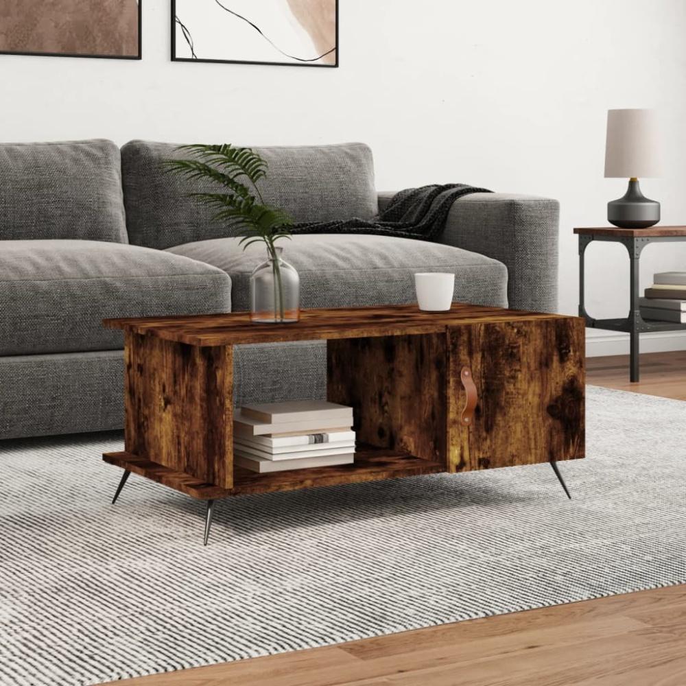 vidaXL Couchtisch Räuchereiche 90x50x40 cm Holzwerkstoff 829465 Bild 1