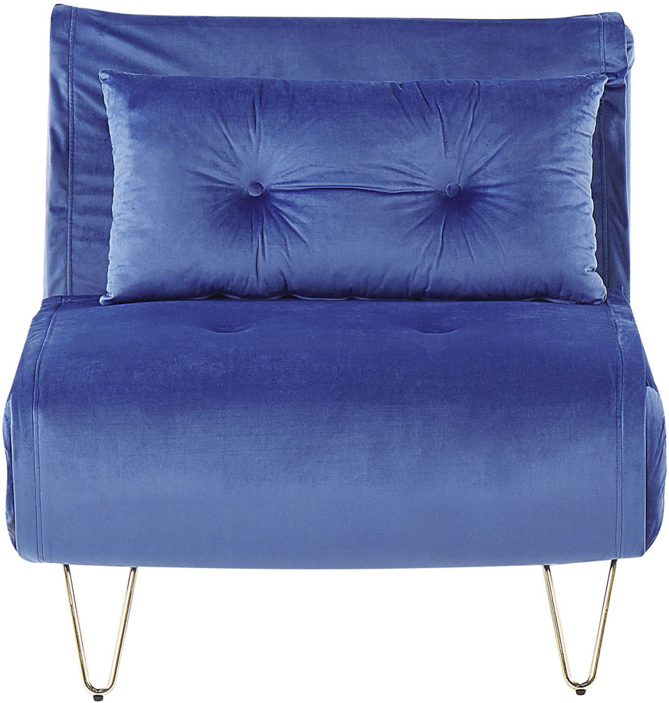 Schlafsofa Samtstoff marineblau VESTFOLD Bild 1